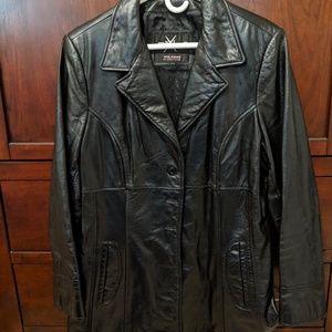 Leather coat